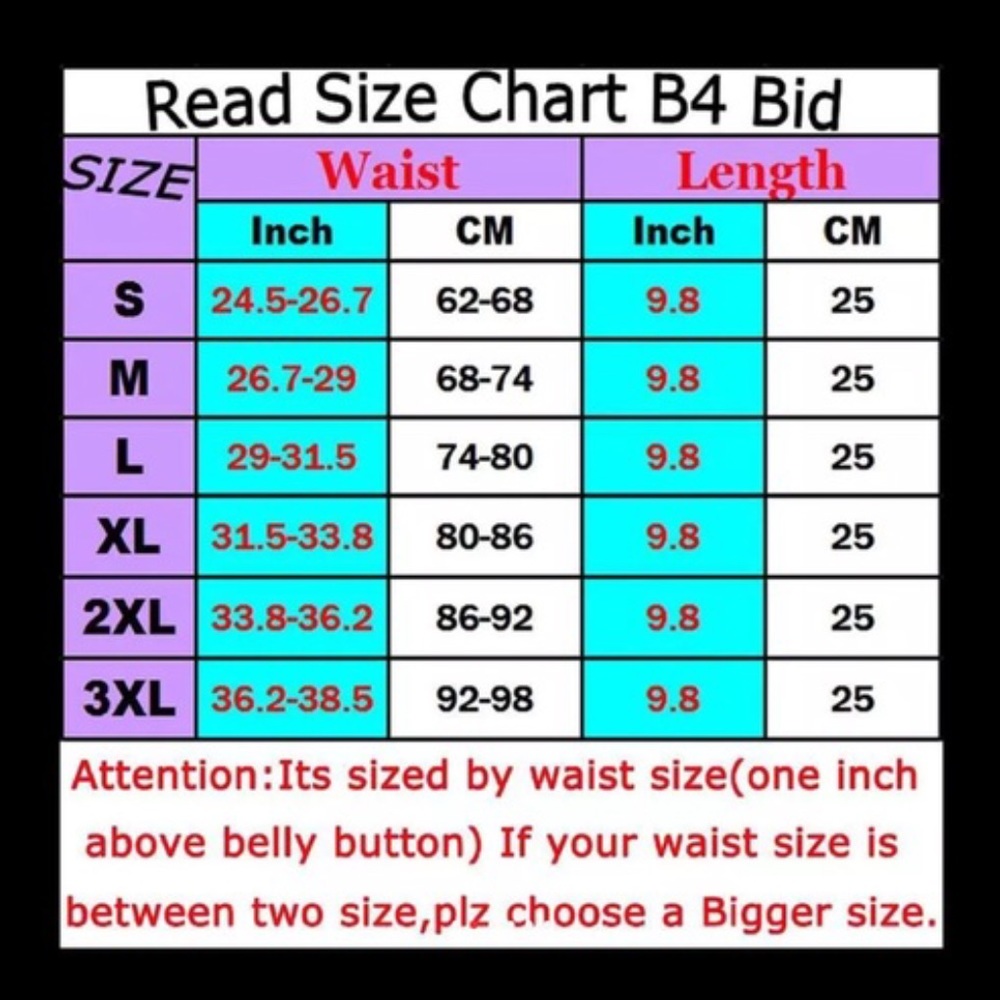(Size XXL, ) black waist trainer/4 bones - Picture 3 of 3